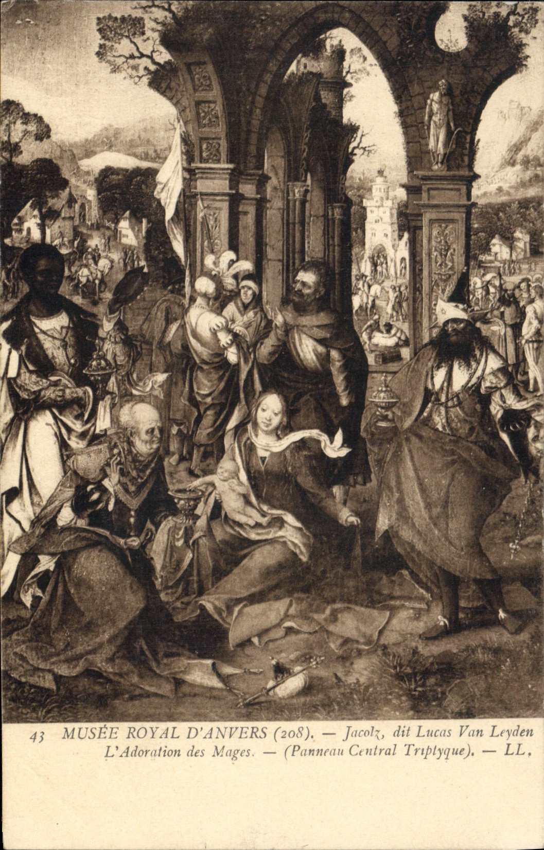 L'Adoration des Mages — Panneau Central Triptyque — Musée Royal d'Anvers (208) — Jacolz dit Lucas Van Leyden