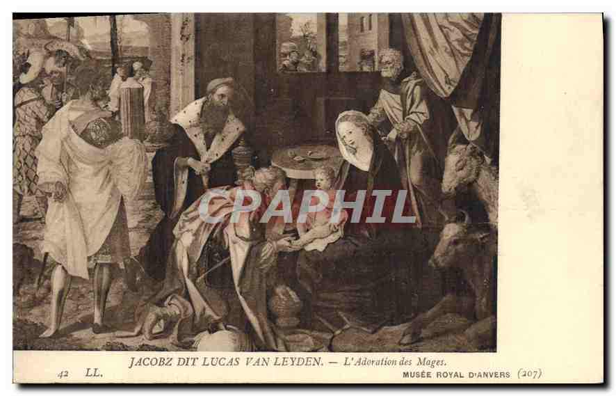 Die Verehrung der Weisen — Jacobz genannt Lucas van Leyden — Königliches Museum von Antwerpen (207)