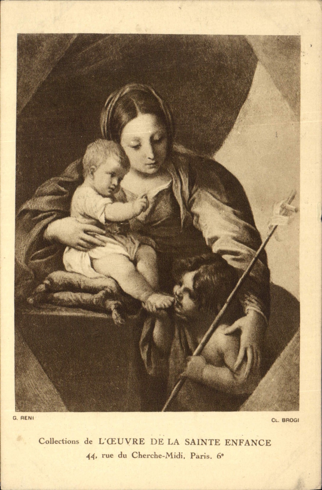 Sainte Famille — G. Reni — Collections de L'Œuvre de la Sainte Enfance, 44, rue du Cherche-Midi, Paris 6e