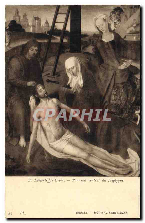 La Descente de Croix — Panneau central du Triptyque — Bruges. Hôpital Saint-Jean