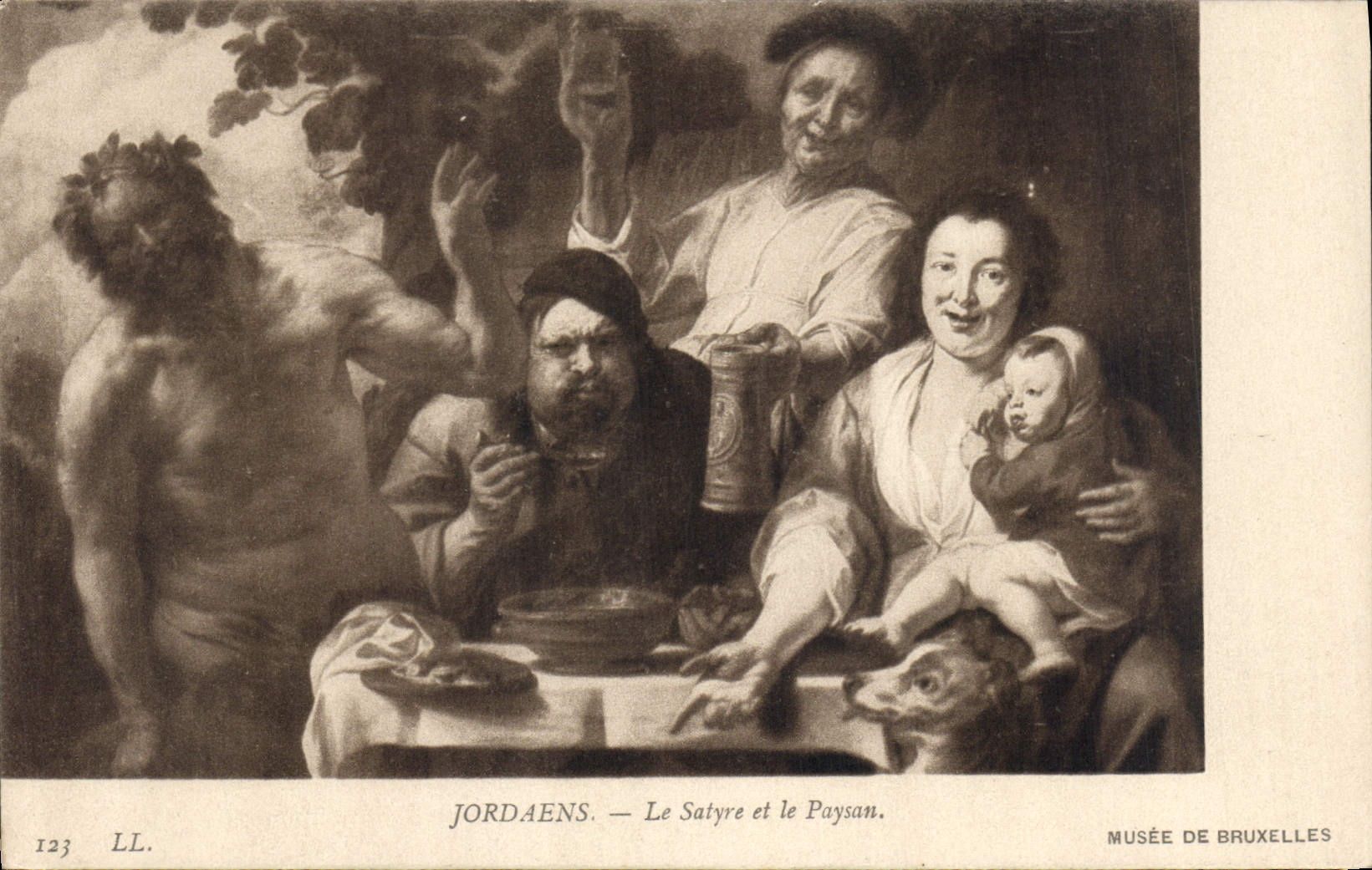 Le Satyre et le Paysan — Jordaens — Musée de Bruxelles
