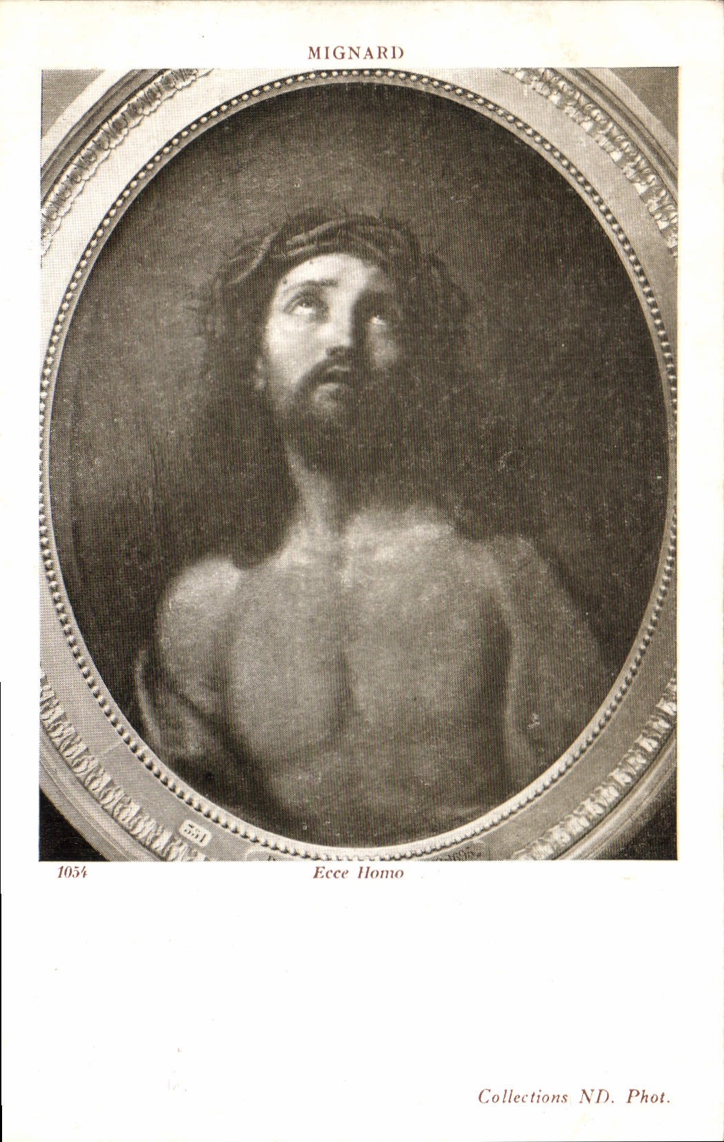 Jésus-Christ portant la couronne d'épines — œuvre de Mignard — Collections ND. Phot.