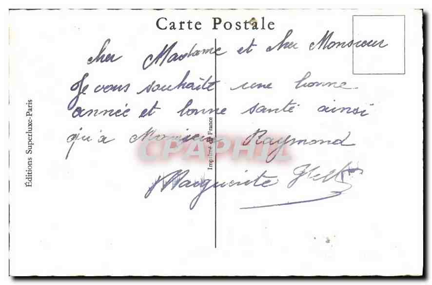 CPA Bonne Annee Moulin a vent — Rückseite
