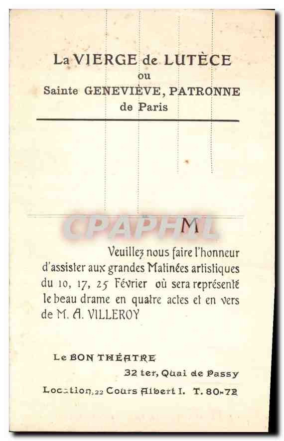 Los París a la llegada de Attila — E. Delaunay — n°19 LL — Reverso