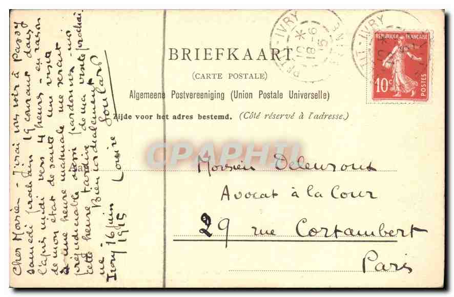 CPA Maurishuis s Gravenhage Rembrandt van Run  — Verso