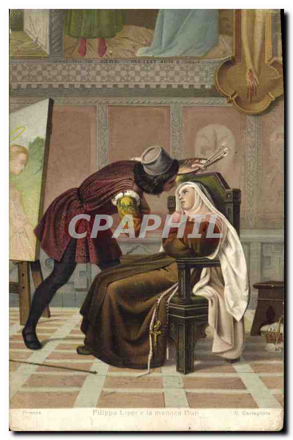 CPA Firenze Filippo Lippi e la mo naca Buti
