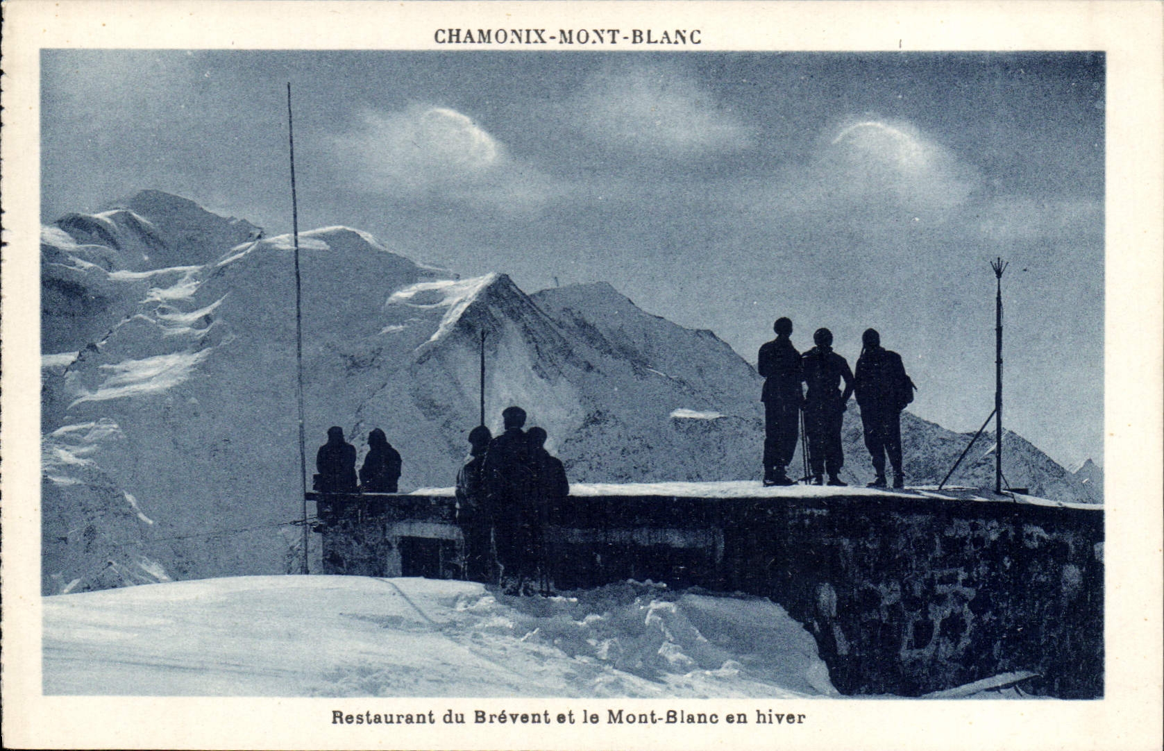 Restaurant du Brévent et le Mont-Blanc en hiver — Chamonix-Mont-Blanc — G. Tairras, phot.-édit.