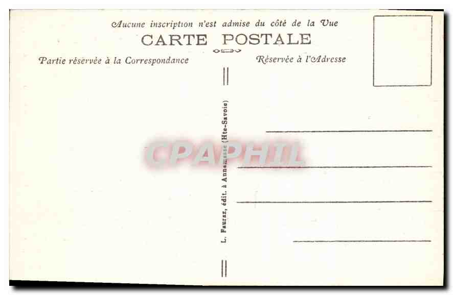 CPA Aiguilles de Chamonix Glacier et Rochers des Nantillons  — Verso