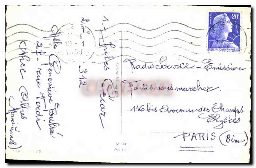 CPA Bonne Annee  — Rückseite