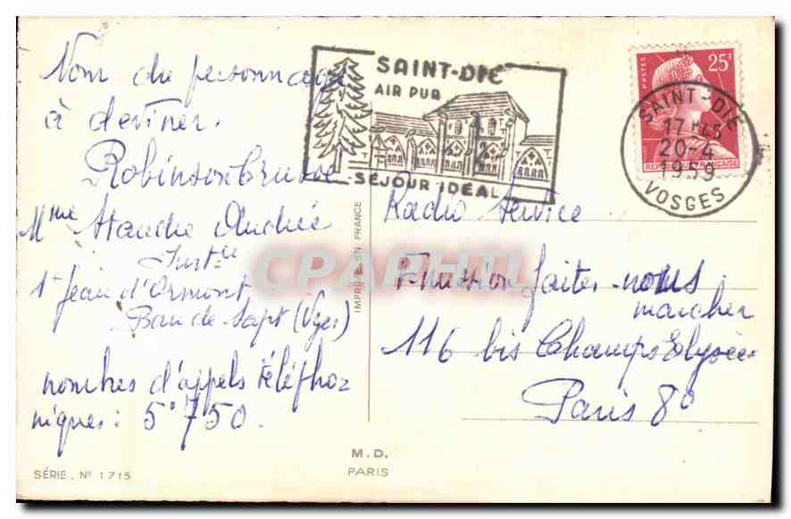 CPA Bonne Annee  — Rückseite