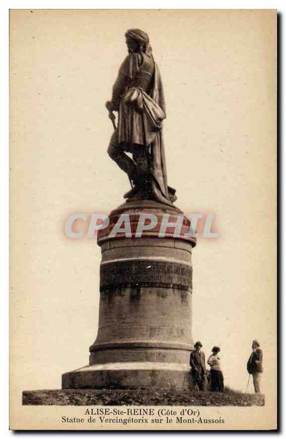 CPA Alise Ste Reine Cote d'Or Statue de Vercingetorix sur le Mont Aussois 