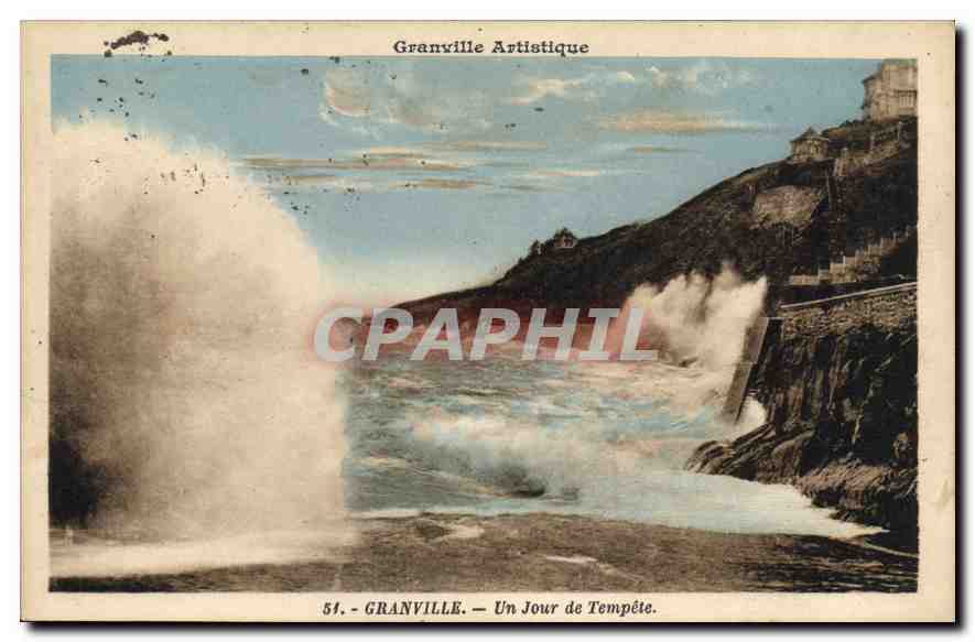 Granville — Un Jour de Tempête — Édition E. Lecottey, n°51