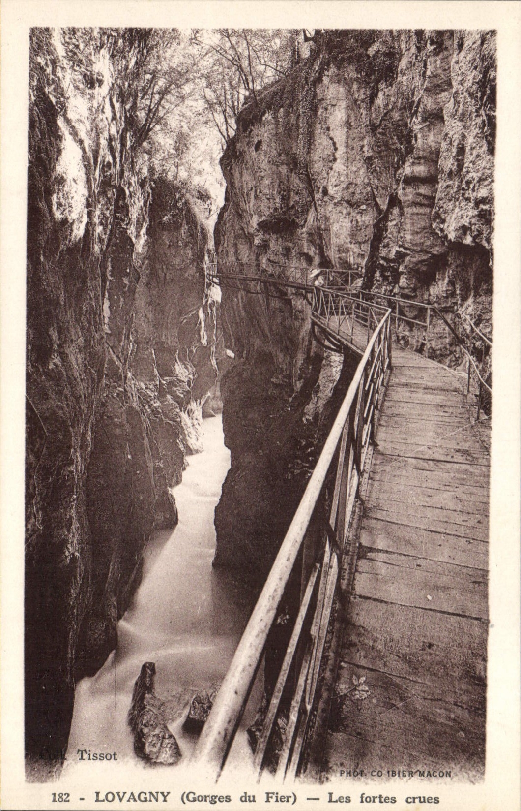 Lovagny (Gorges du Fier) — Les fortes crues — Phot. Coibier-Macon, n° 182