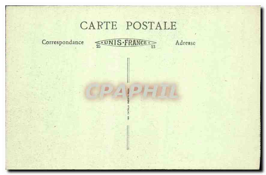 Massif du Mont-Blanc — Les Praz, l'Aiguille Verte et l'Aiguille du Dru — éditeur Unis-France, n° 184 — Verso