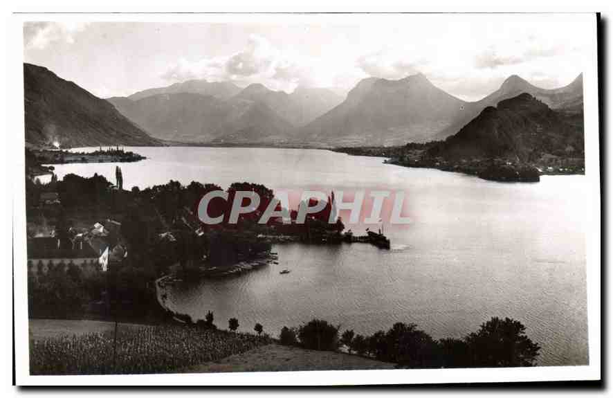 Anney - Le petit lac - Talloires — Dans le fond le massif des Bauges — Édition J. Muffier - Annecy