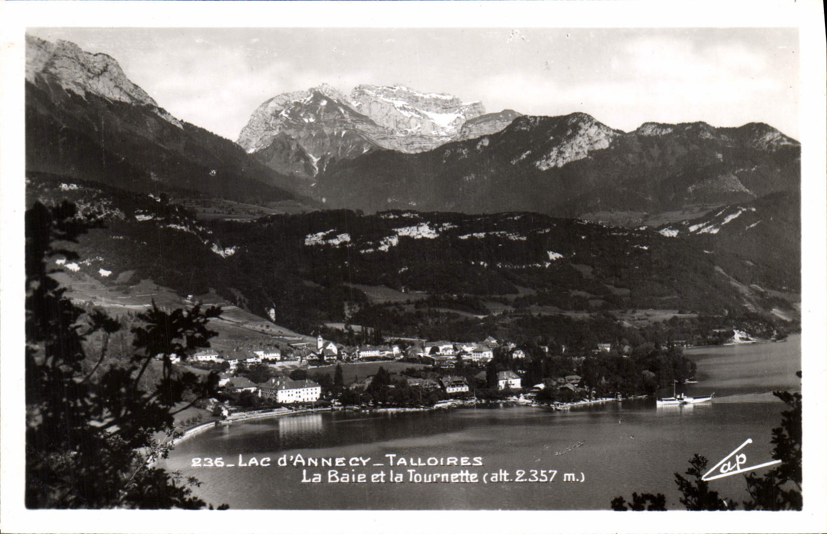 Lac d'Annecy - Talloires — La Baie et la Tournette (alt. 2.357 m.) — éditeur 'C.P.A.P.H.I.L.'