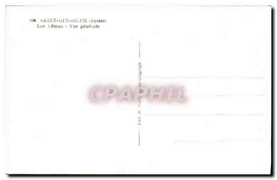 CPA Saint Gingolph Suisse Lac Leman Vue generale  — Verso