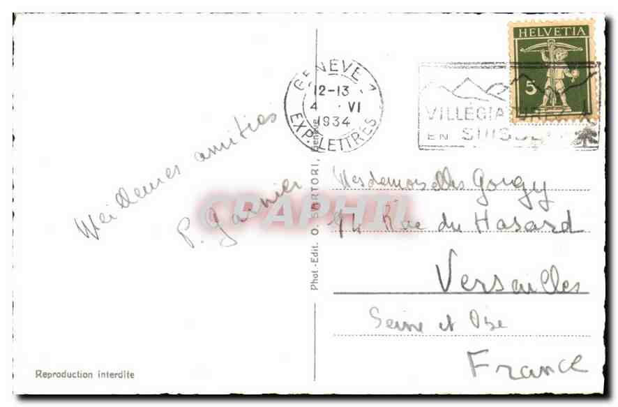 CPA Geneve la Rade  — Verso