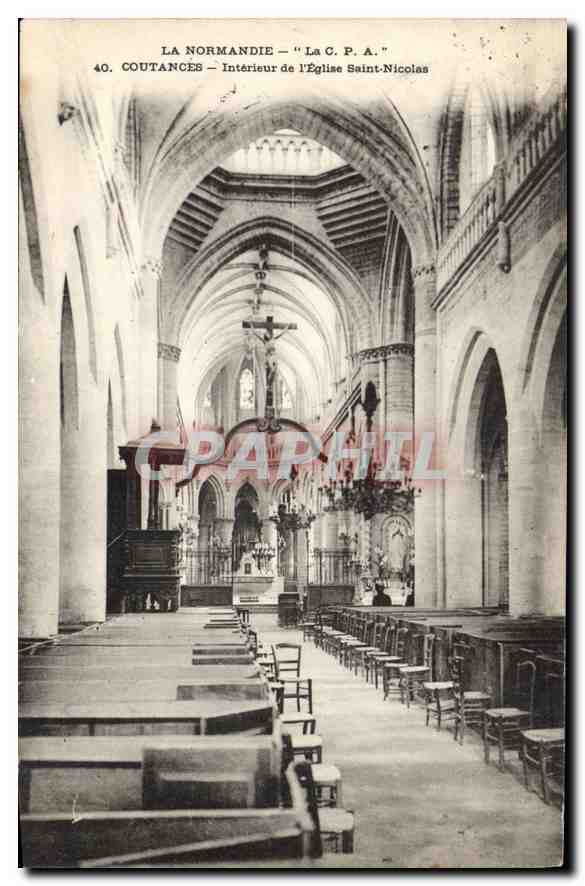 Coutances — Intérieur de l'Église Saint-Nicolas — La C.P.A.
