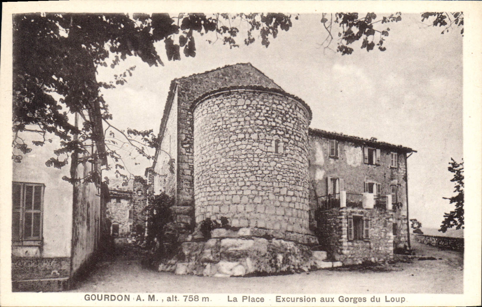 Gourdon - The Square - Excursion to the Gorges du Loup
