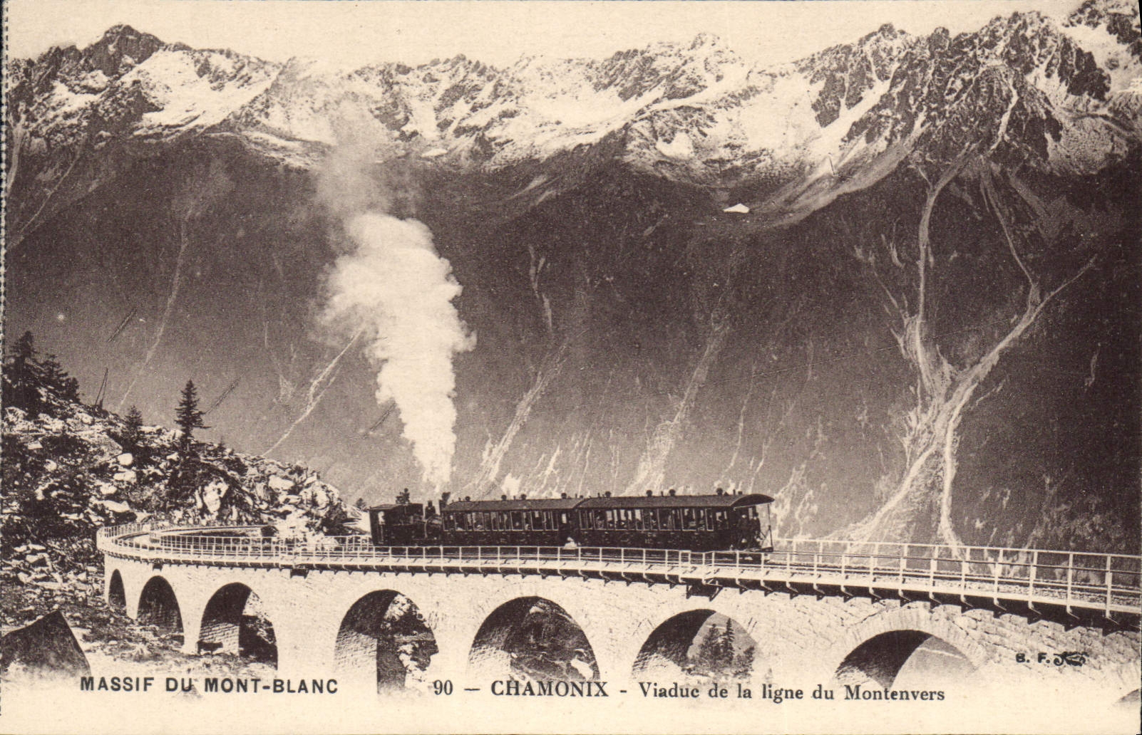 Massif du Mont-Blanc — Viaduc de la ligne du Montenvers — S.F. éditeur