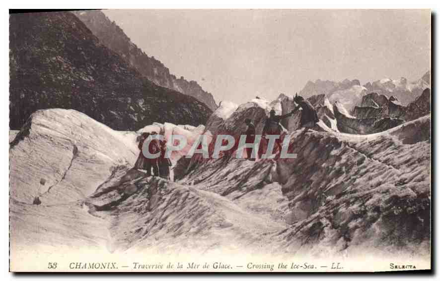 CPA Chamonix Traversee de la Mer de Glace Alpinisme