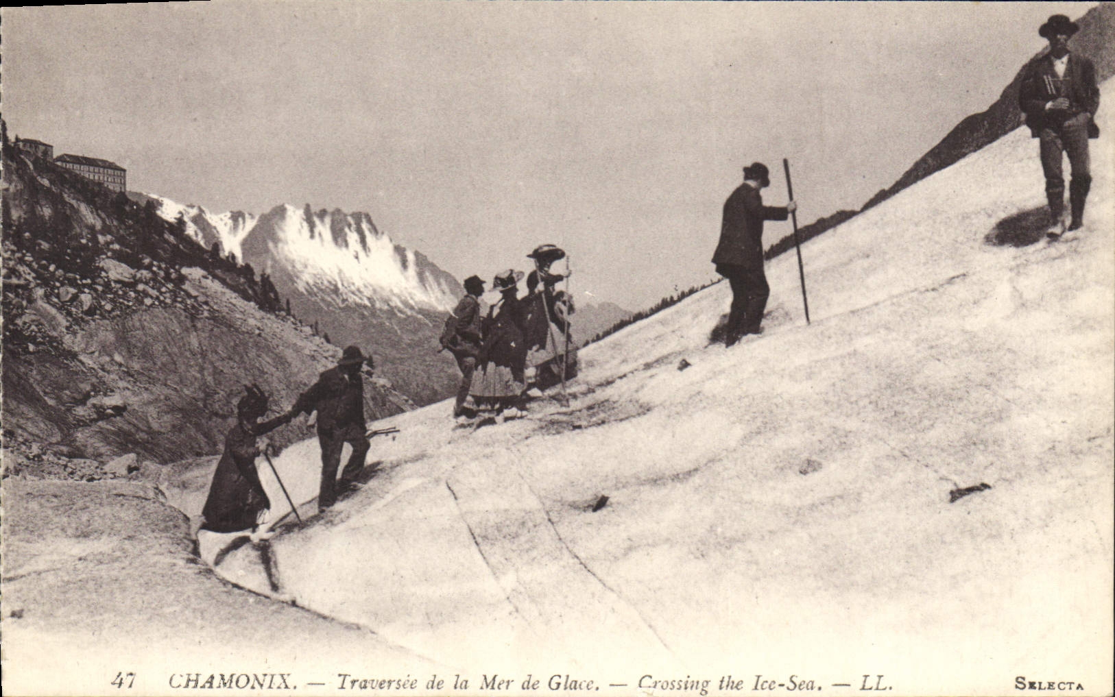 Chamonix — Traversée de la Mer de Glace — LL. — Selecta