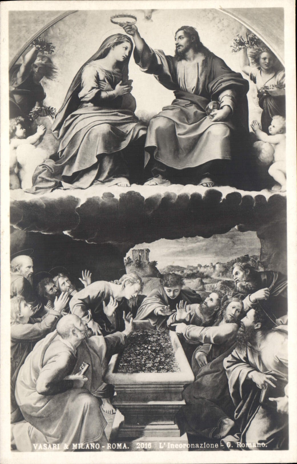 CPA Vasari et Milano Roma L'Incoronazlone 