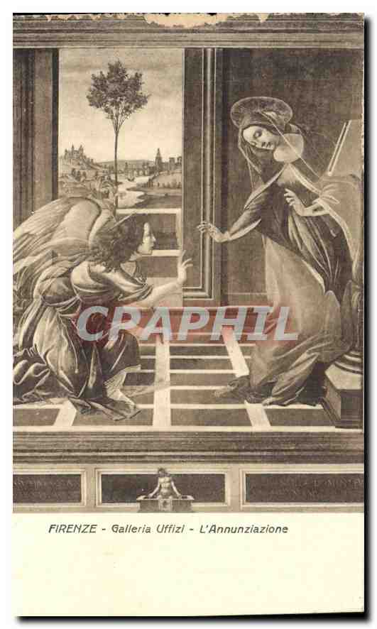 CPA Firenze Galleria Uffizi l'Annunziazione 