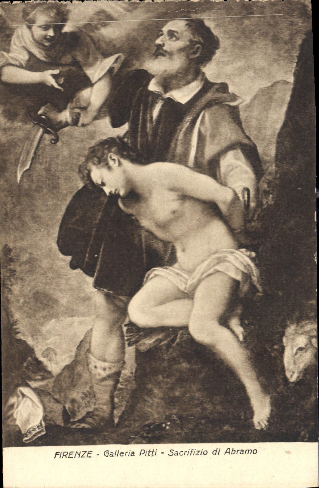 CPA Firenze Galleria Pitti Sacrifizio di Adramo 