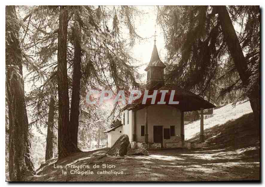 CPA Les Mayens de Sion la Chapelle Catholique 
