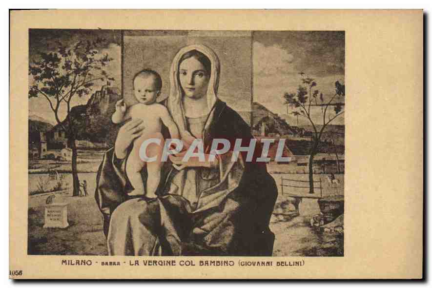 CPA Milano la Vergine Col Bambino Giovanni Bellini 