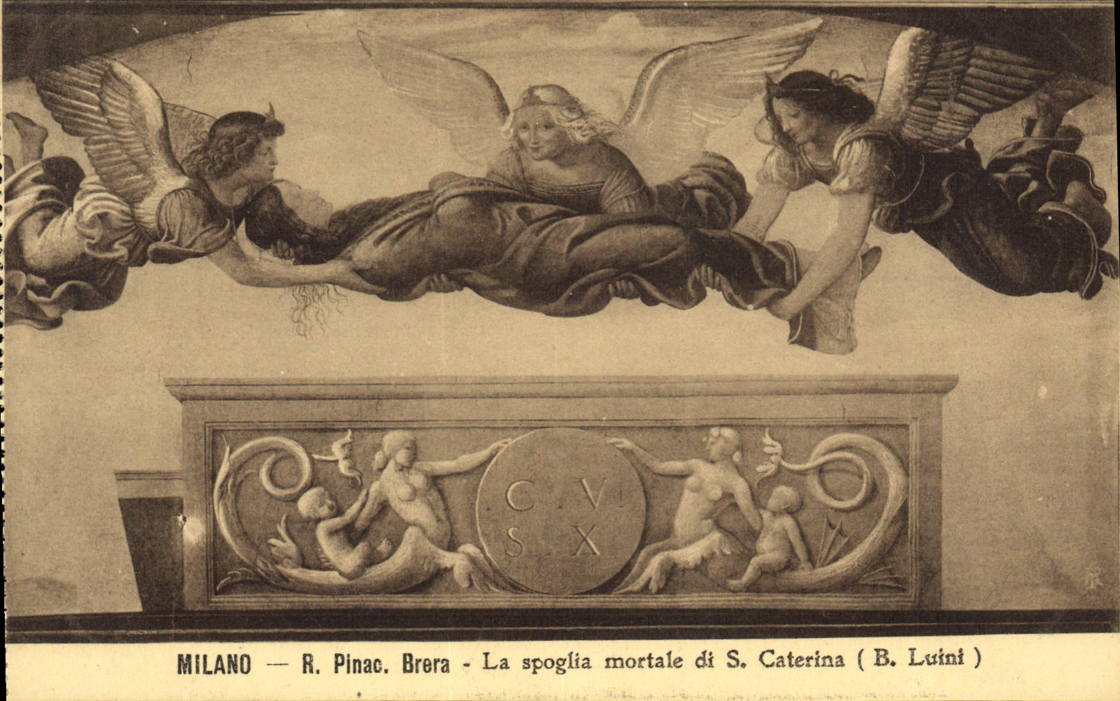 CPA Milano R Pinac Brera la spoglia mortale di S Caterina B Luini 