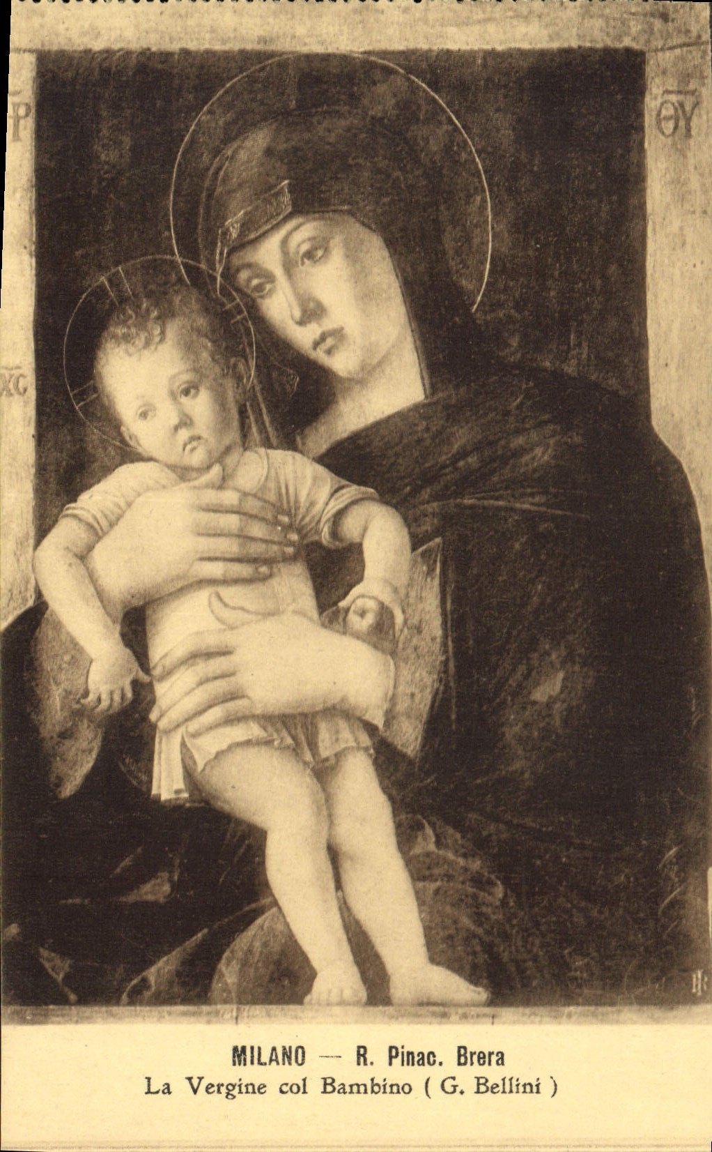 CPA Milano R Pinac Brera la Vergine Col Bambino C Bellini 