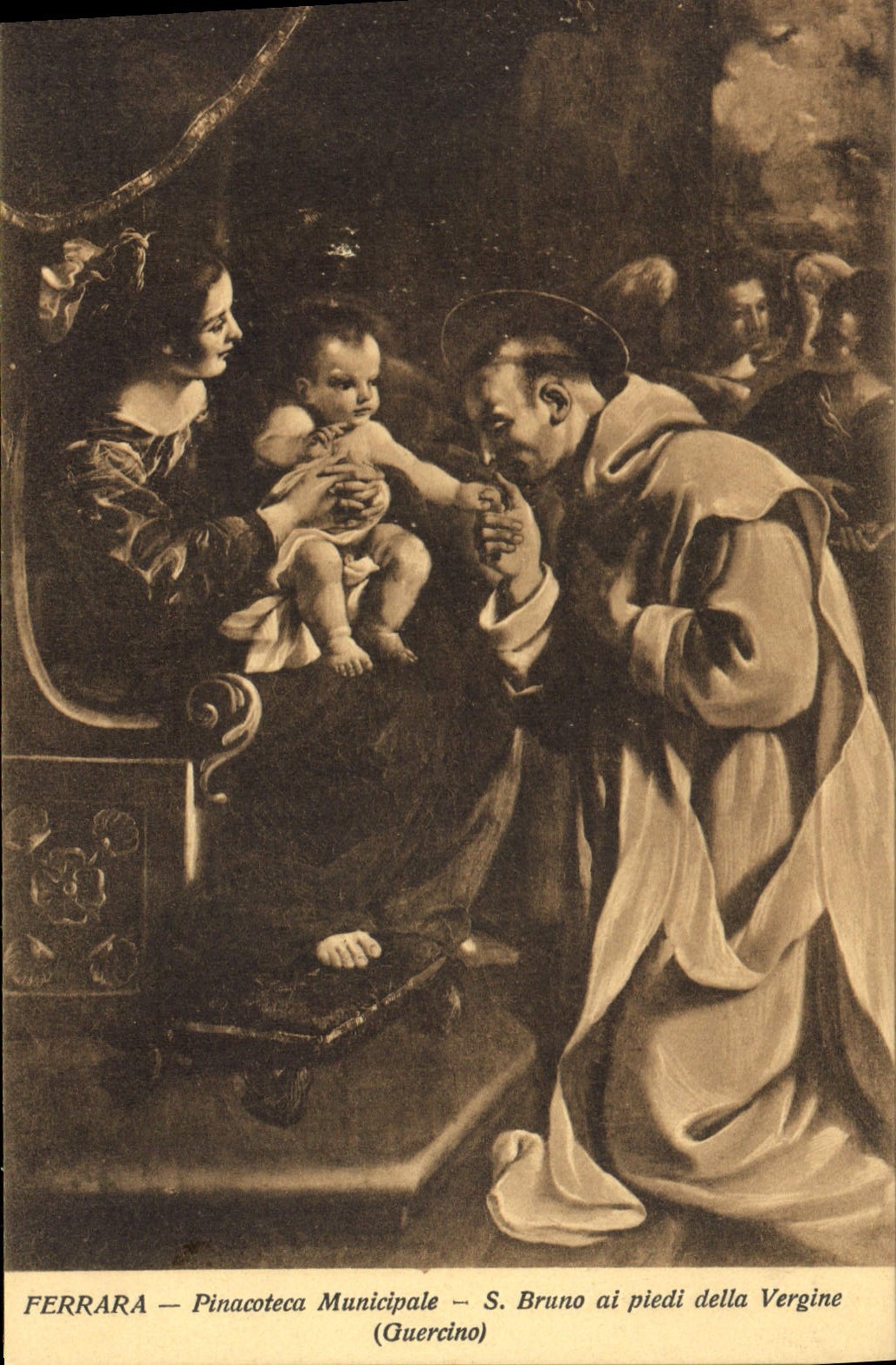 CPA Ferrara Pinacoteca Municipale S Bruno ai piedi della Vergine Guercino 