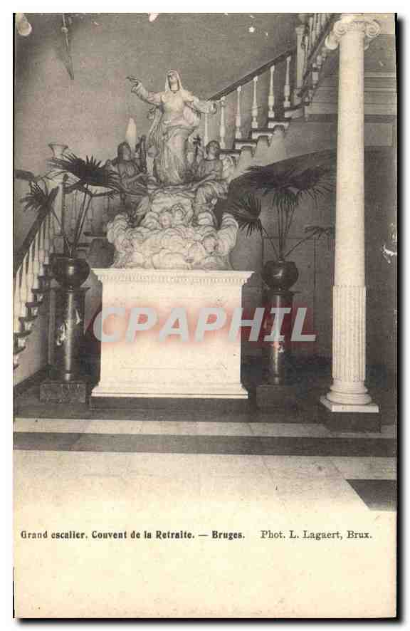 CPA Grand escalier de la Retraite Bruges 