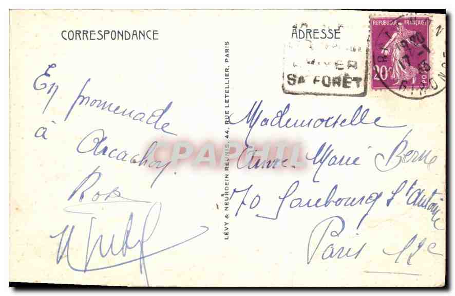 CPA Arcachon Placve Thiers et Nouvelles Promenades  — Rückseite