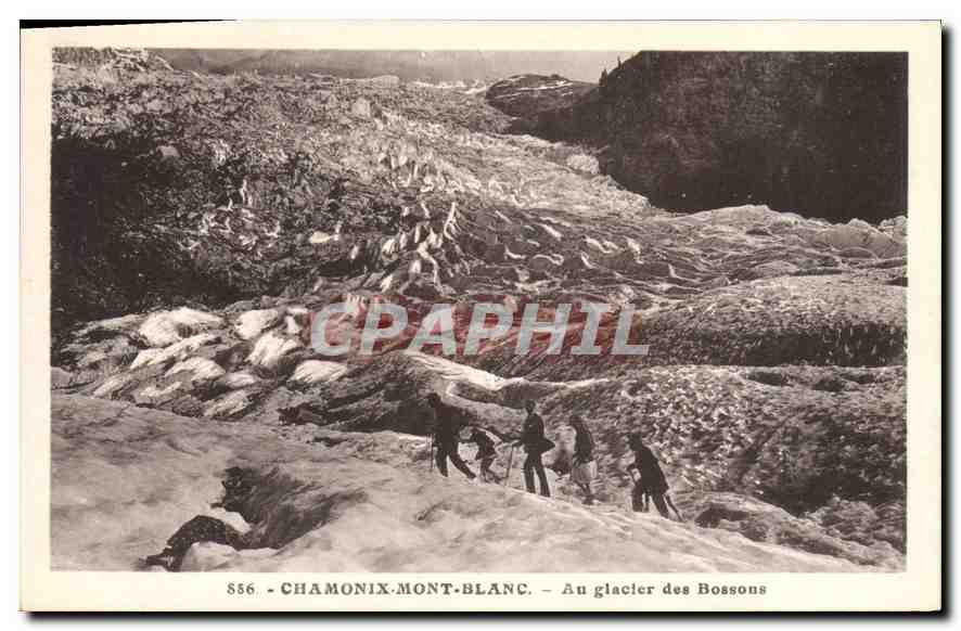 CPA Chamonix Mont Blanc Au glacier des Bossons 