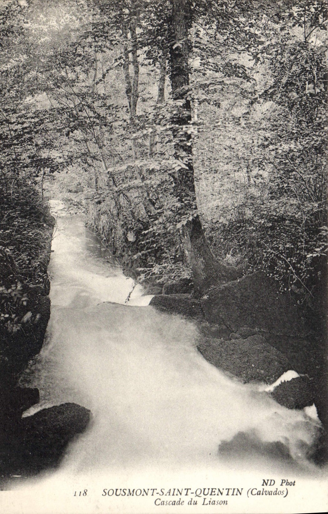 CPA Sousmonts Saint Quentin Calvados Cascade du Liason 