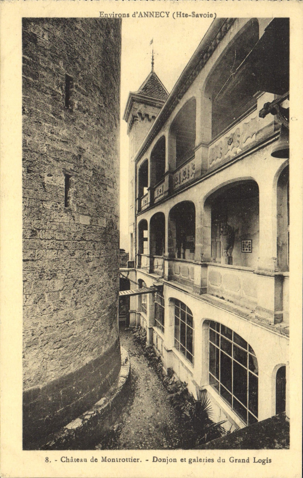 Château de Montrottier — Donjon et galeries du Grand Logis — L. Fauraz, édit., Annecy (Haute-Savoie)
