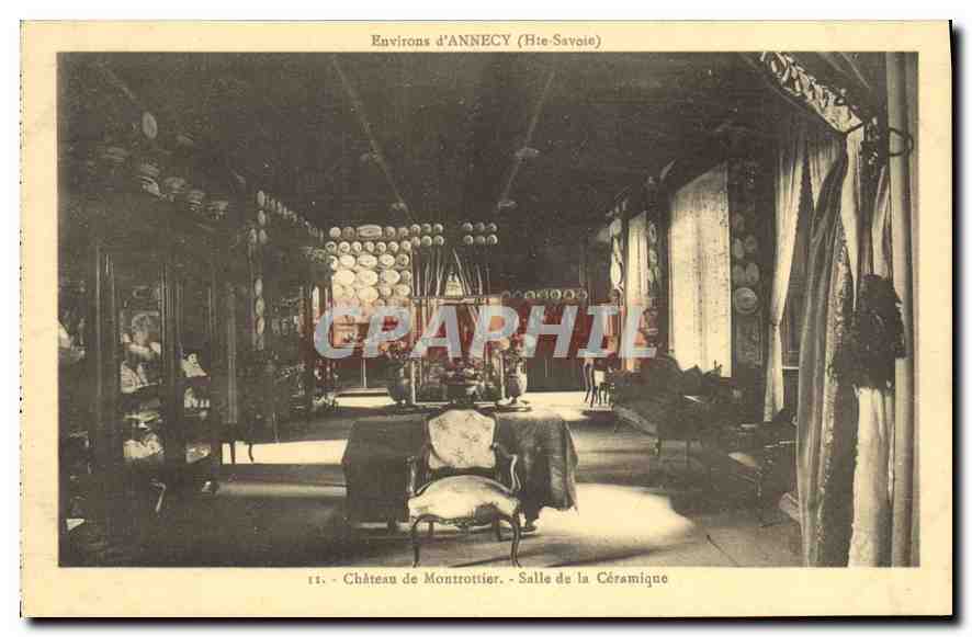 CPA Environs d'Annecy Hte Savoie chateau de Montrottier salle de la Ceramique 