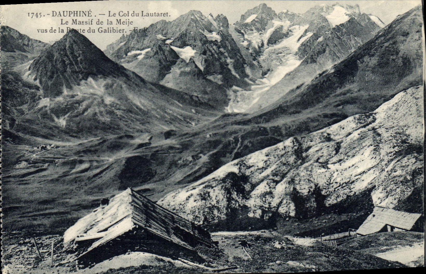 Le Massif de la Meije — Le Col du Lautaret — vu de la Route du Galibier — Dauphiné