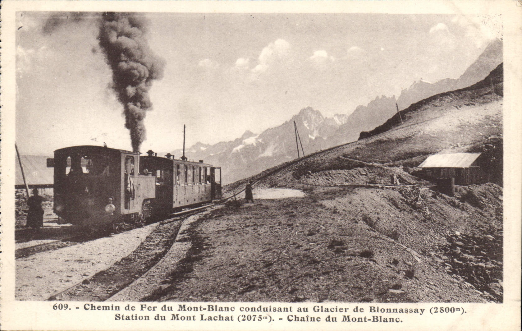 Chemin de Fer du Mont-Blanc — Station du Mont Lachat (2075m) — L. Morand, phot.-édit. - Magny-Haute-Savoie