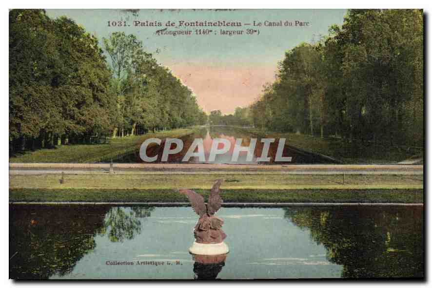 Schloss Fontainebleau — Der Parkkanal — Sammlung Artistique G. N.