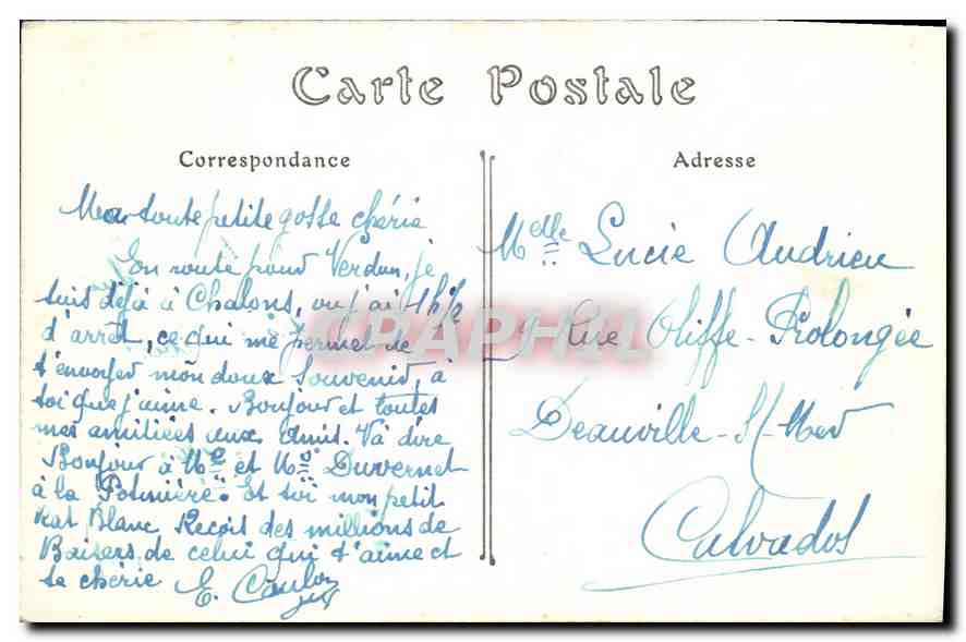 Chalons-sur-Marne — La Préfecture, côté du Jardin — ND. Phot. — Verso