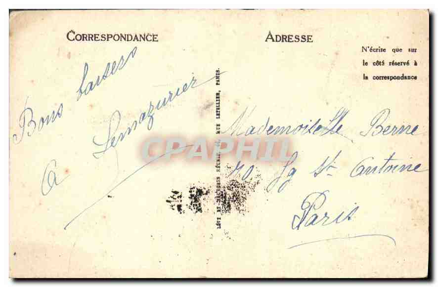 CPA Lourdes l'Apparition  — Rückseite
