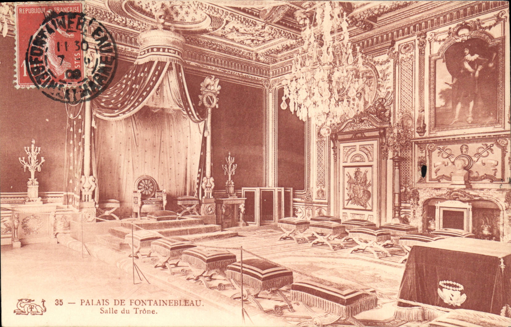 Palais de Fontainebleau — Salle du Trône — Éditeur CPAPHIL, n°35