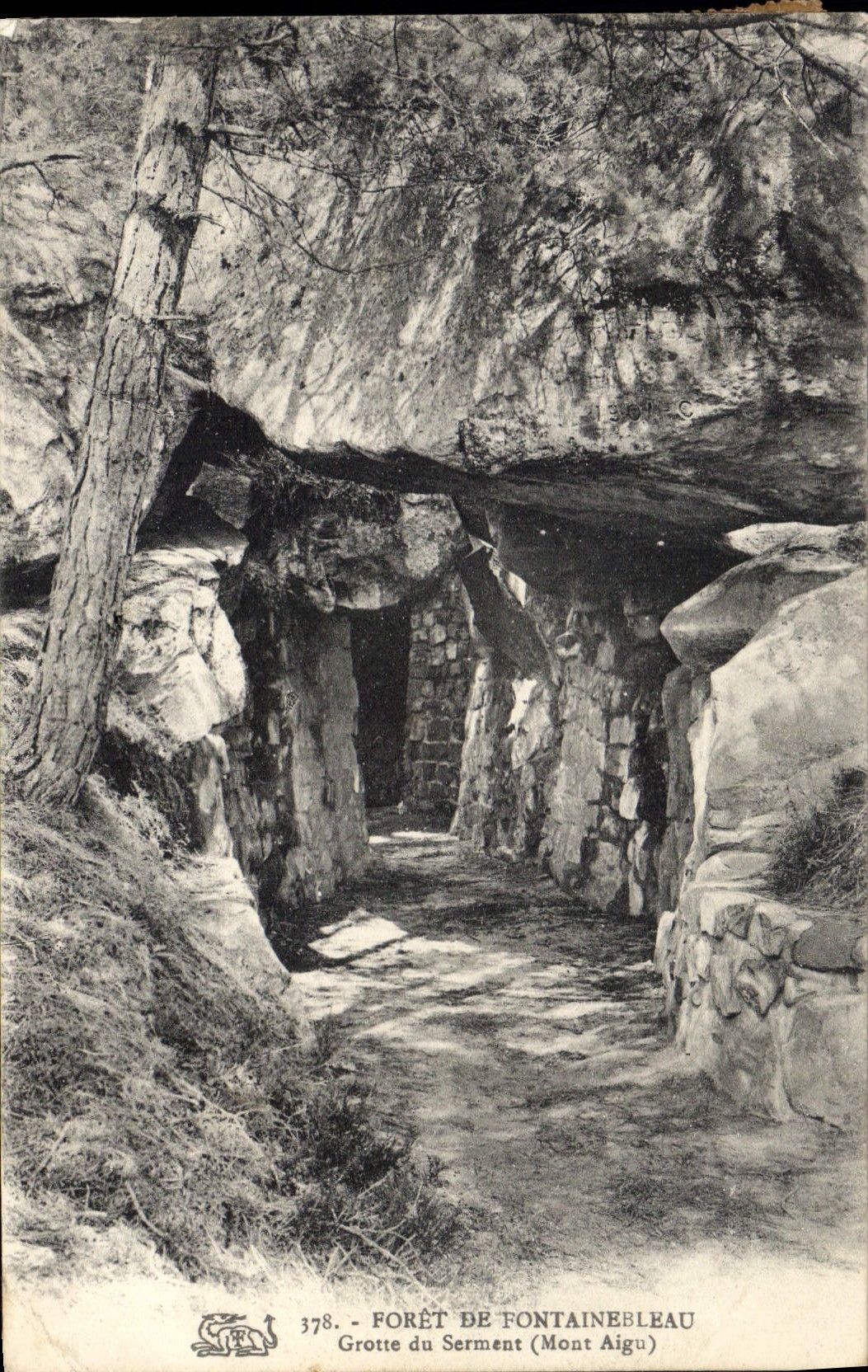 Grotte du Serment (Mont Aigu) — Forêt de Fontainebleau — Éditeur non identifié, n° 378