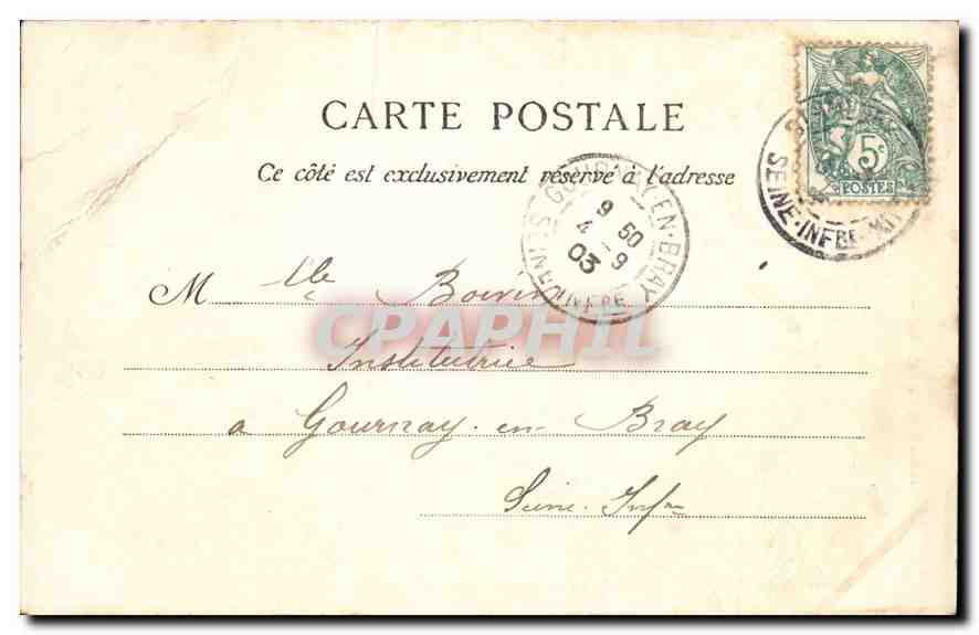CPA Environs de Saint Valery en Caux Le Chateau de Cany  — Rückseite