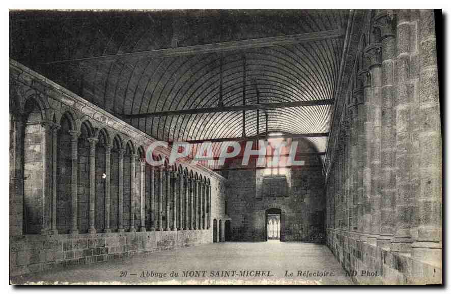 Abbaye du Mont Saint-Michel — Le Réfectoire — AD Phot.